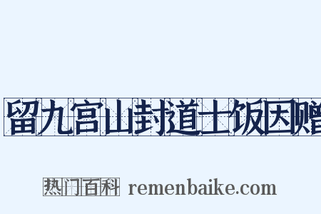 留九宫山封道士饭因赠是什么意思的图片